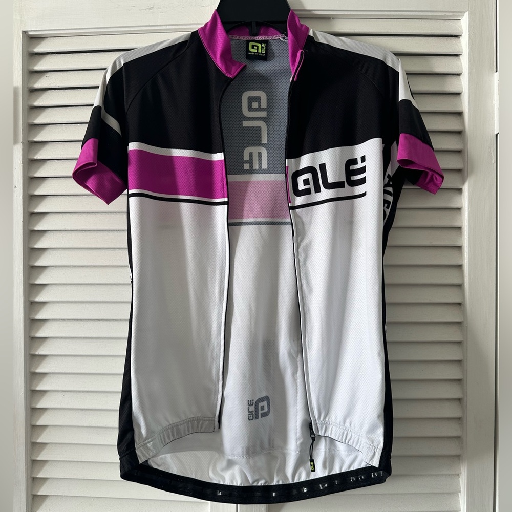 ALE Cycling Women’s Jersey in Black, White, and Pink Magenta L to XL